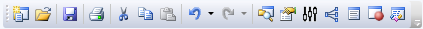 1. Standard toolbar